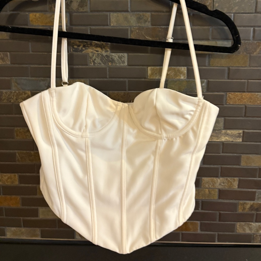 White Fox White Corset Top